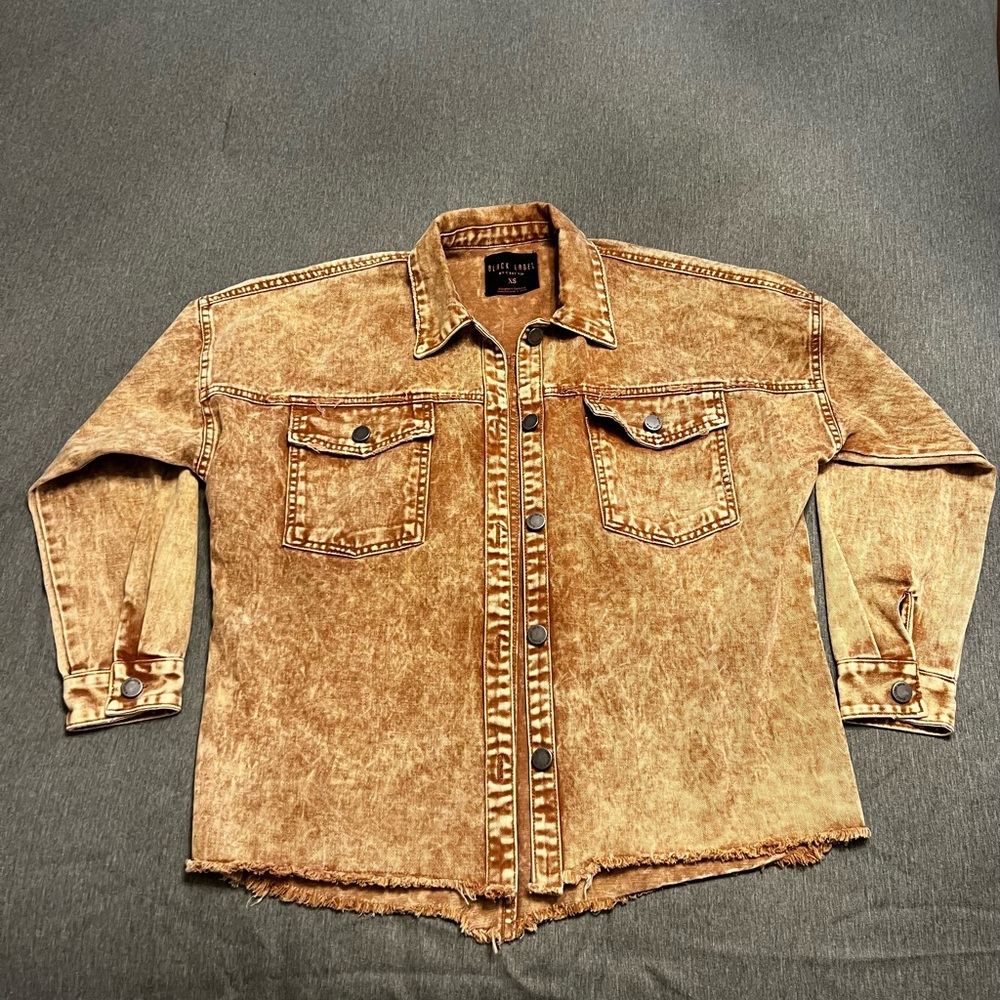 Distressed Brown/Rust Denim Jacket